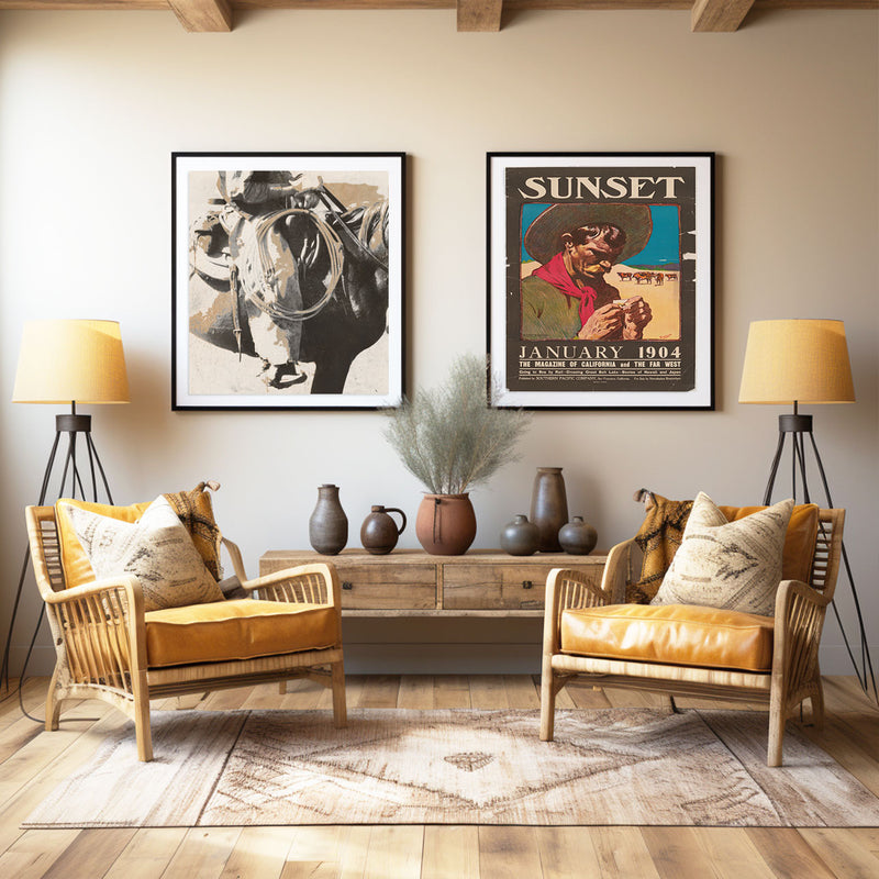 Elegantly matted and framed art print, demonstrating the sophistication matting adds to wall decor