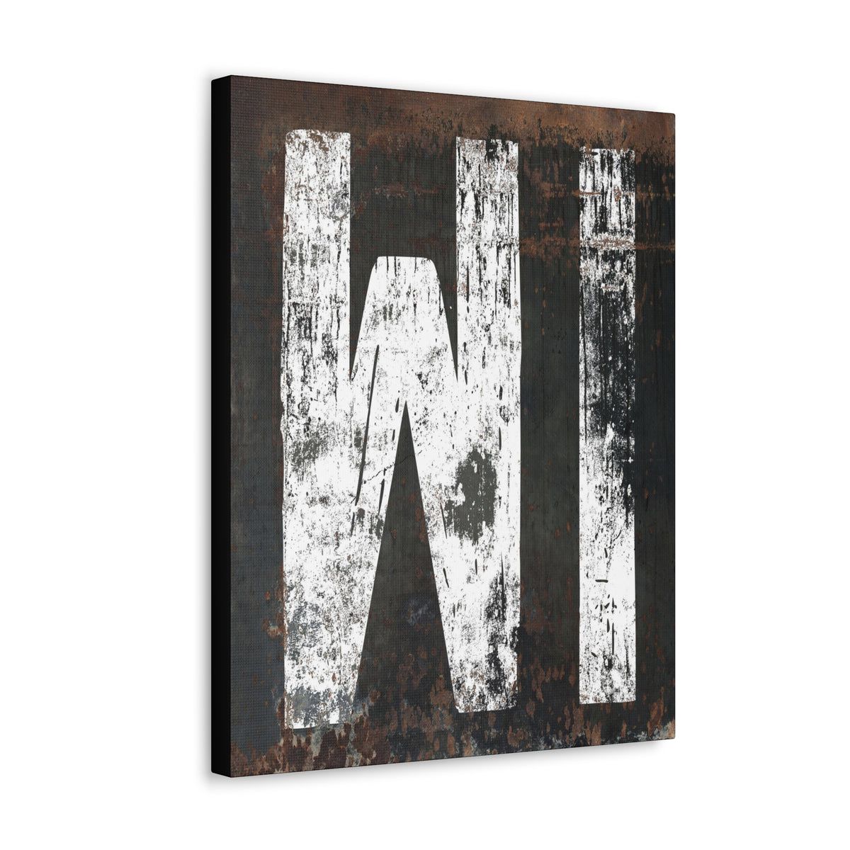 The Heart of the Midwest: Wisconsin Home State Rustic Typography Canvas Wall Art Print