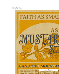 Mustard Seed Faith Motivational Christian Canvas Wall Art - Inspirations Print