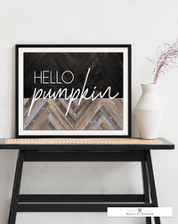 Hello Pumpkin Modern Farmhouse Fall Poster Sign