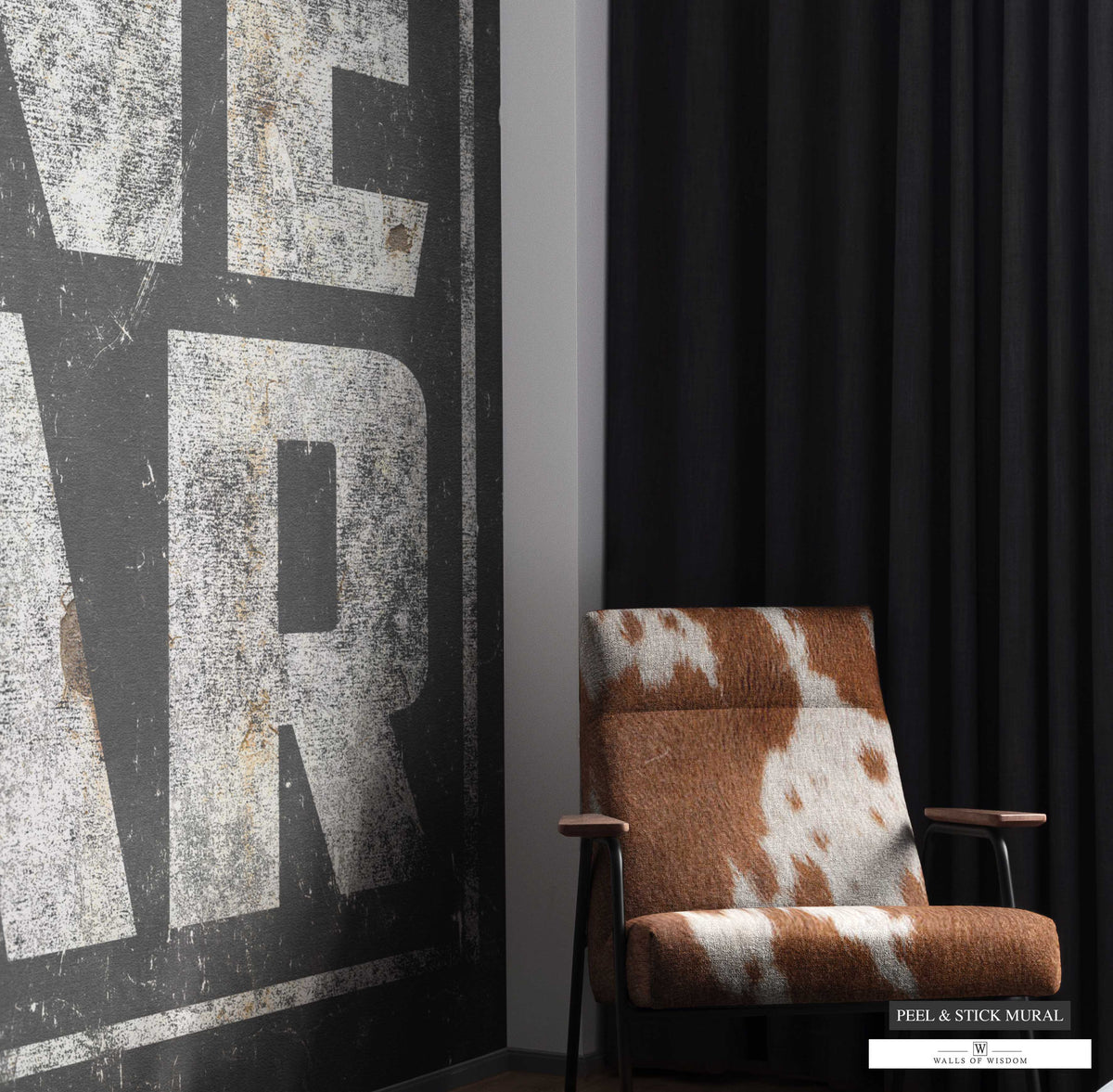 Iconic Texas Lone Star Sign Turned Wallpaper for Statement Home Decor.