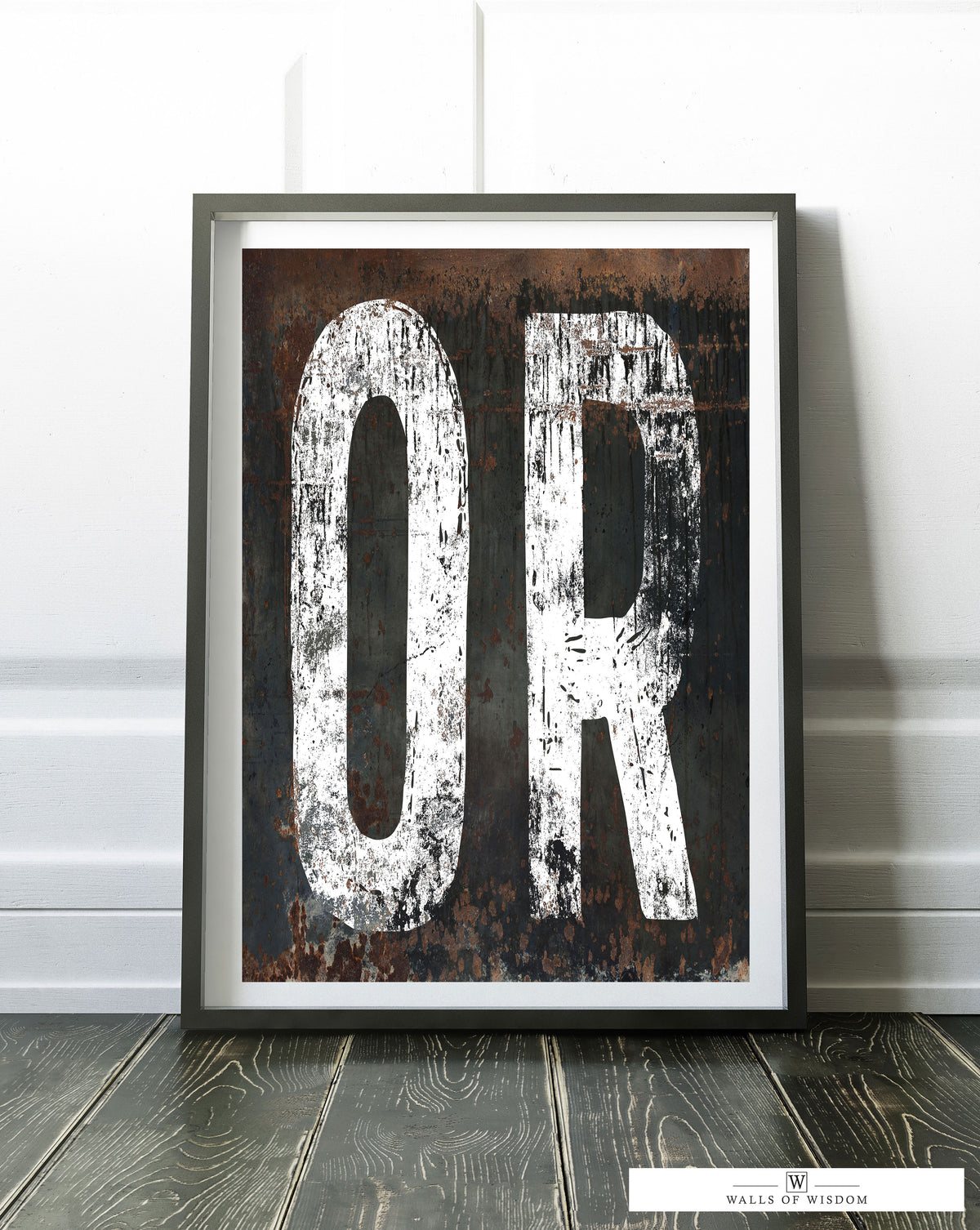 Oregon Home State Western Typography Poster Print - OR State Sign Vintage Print Art