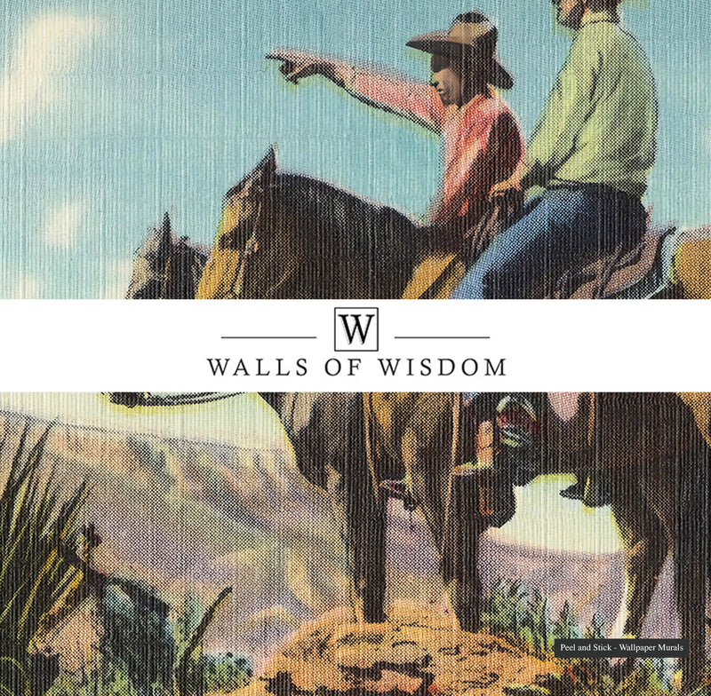 Historical 'Rangers of the Ole Southwest' cowboy scene as wall art.