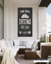 Retro Christmas Decor - Nostalgic Tree Farm Sign