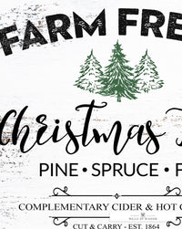 Farm Fresh Christmas Tree Sign - Farmhouse Christmas Wall Art