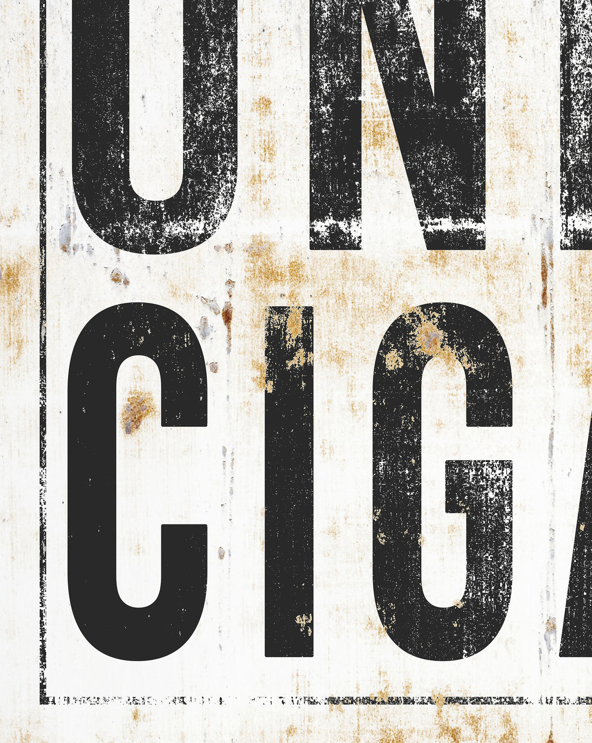 Cigar Bar & Lounge Sign for a Speakeasy Decor or Smoking Room Poster Print