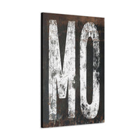 Missouri Home State Canvas Wall Art - Retro Industrial & Western Farmhouse Fusion