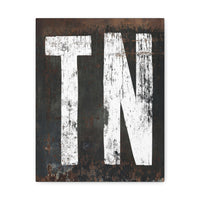 Tennessee Home State Vintage Canvas Wall Art  - Retro TN Lovers Rustic Loft Home Bar Decor