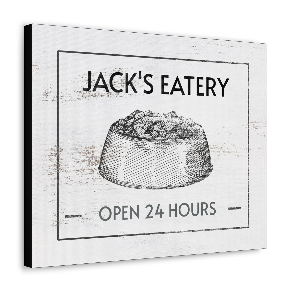 Custom Dog Room Pet Name Sign - Pup's Eatery Pooch Palace Wall Art
