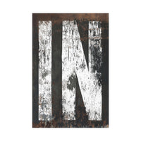 Indiana State Decor Sign Rustic Southwest Canvas Wall Art - IN Home State Western Style Art Print