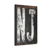 Vintage New Jersey Typography Wall Art: Rustic Elegance Meets Industrial Cool