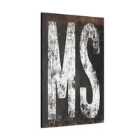 Mississippi Home State Canvas Wall Art - Vintage Industrial & Western Farmhouse Fusion