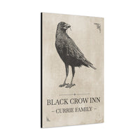 Personalized Spooky Halloween Black Crow Neutral Wall Art - Custom Halloween Sign