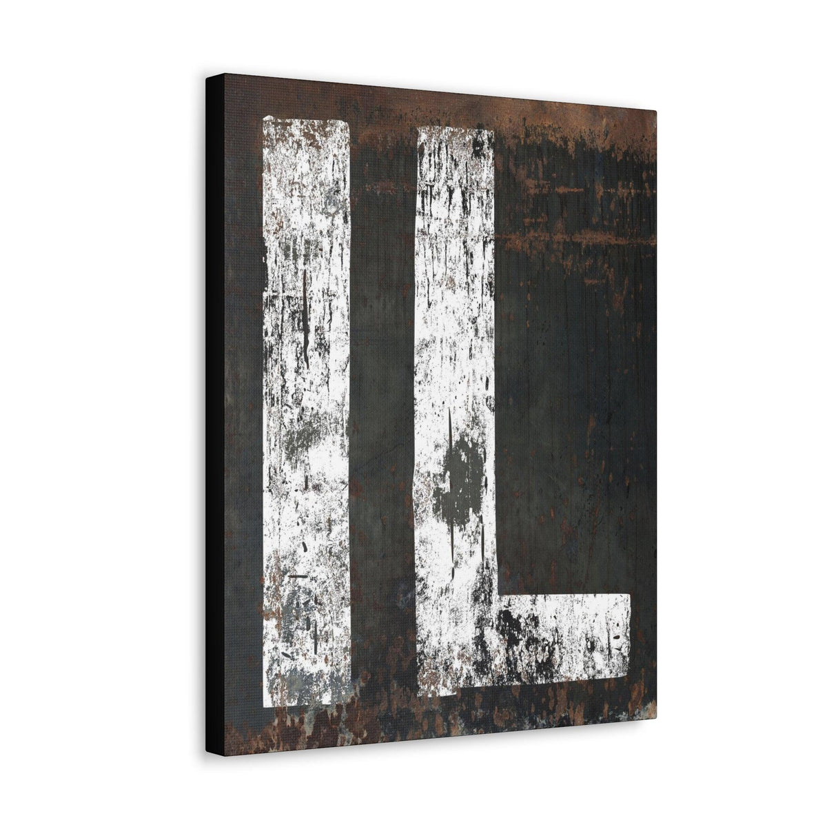 Illinois Home State Black and White Vintage Sign in Canvas