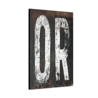 Iconic Oregon Home State Canvas Wall Art: Where Rustic Farmhouse Warmth Meets Industrial Grit