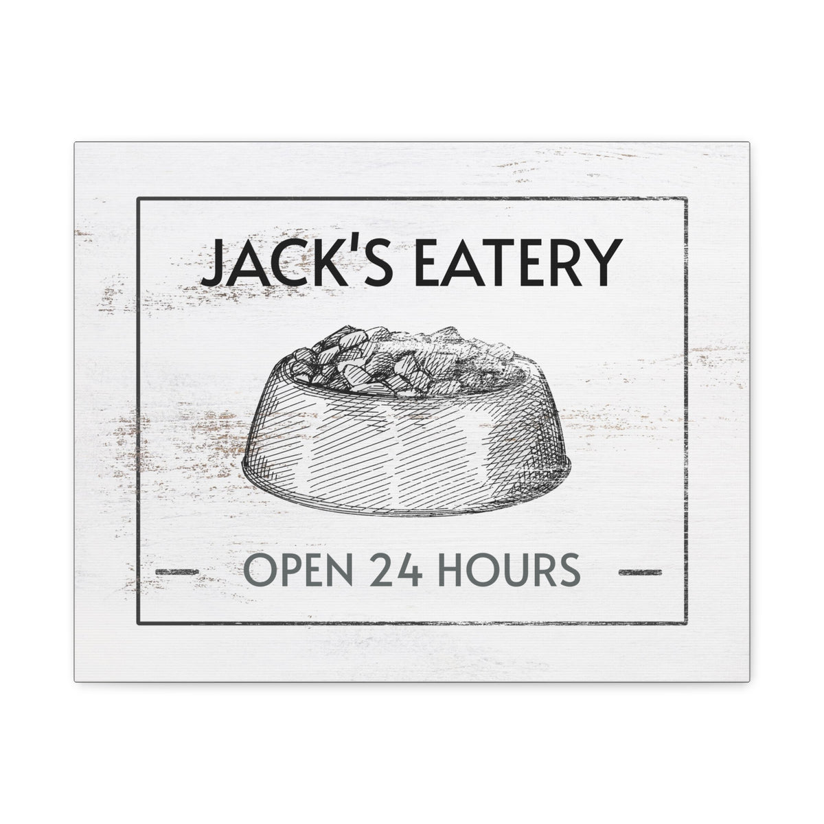 Custom Dog Room Pet Name Sign - Pup's Eatery Pooch Palace Wall Art