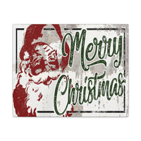 Merry Christmas Santa Wall Decor - Vintage Retro Santa Claus Canvas Print