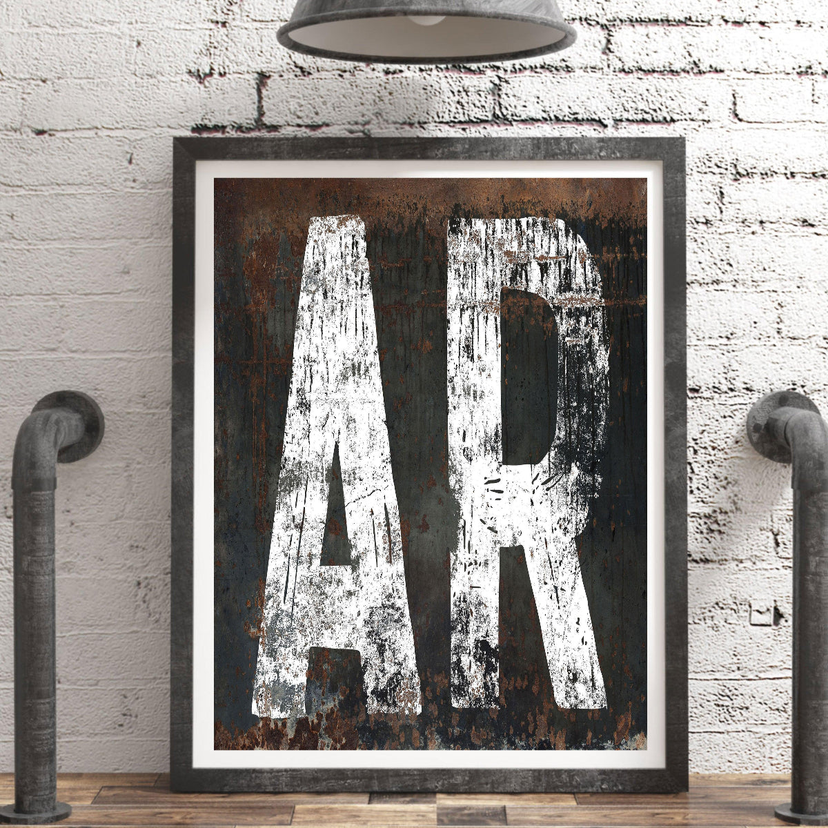 Arkansas Home State Poster Print - AR State Sign Retro Style Vintage Print Art