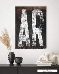 Western Boho Canvas Print - Arkansas Typography Wall Art