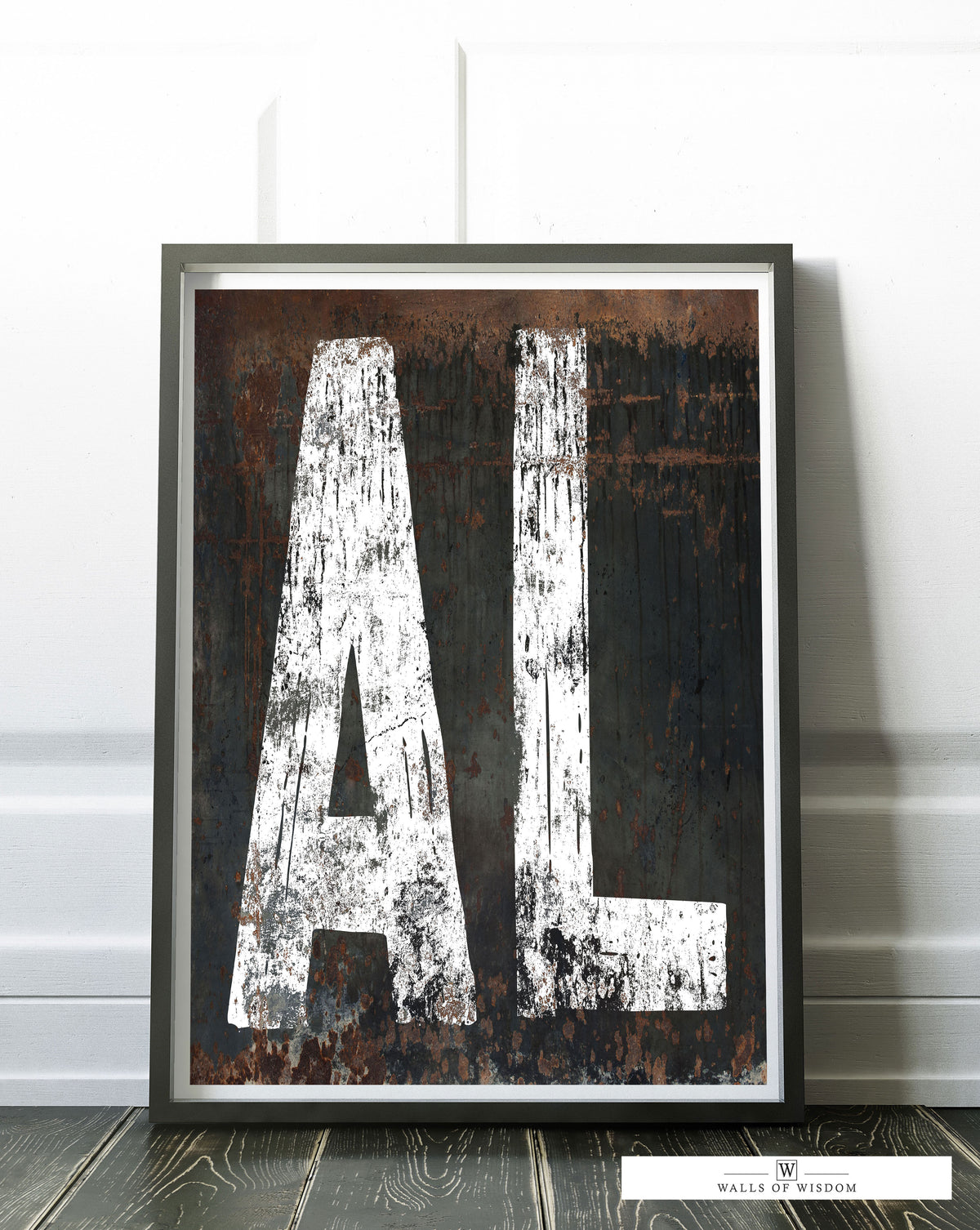 Alabama Home State Rustic Typography Poster Print - AL State Western Sign Wall Art