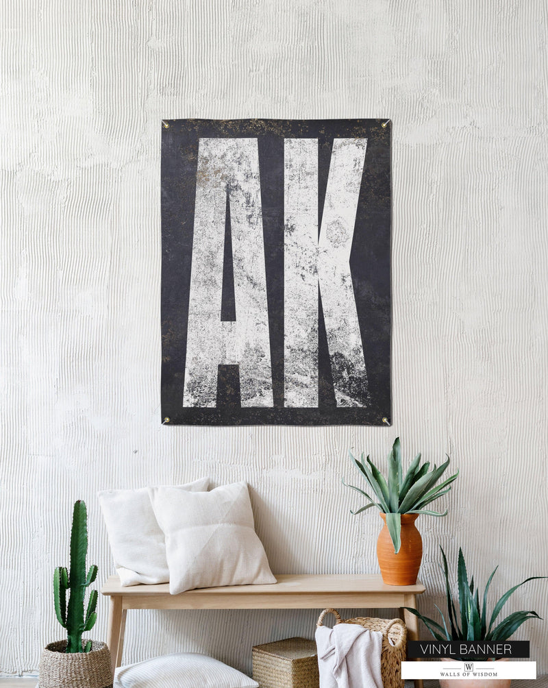 Alaska-Inspired Vinyl Banner - Waterproof Patio Wall Art"