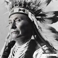 Black and white Chief Joseph wall art, a timeless tribute to Native American history and culture.