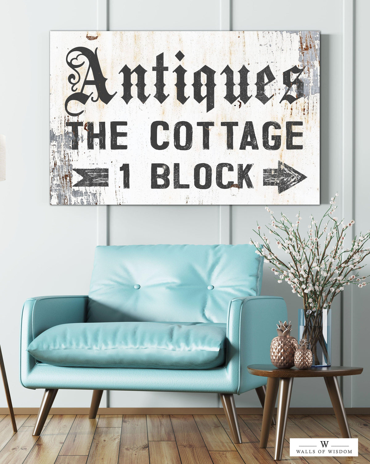 Antiques and Vintage Goods Sign Modern Farmhouse Decor 