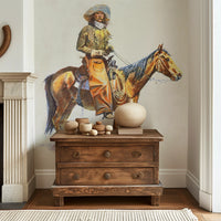 Arizona Cowboy Western Wall Art Mural Cowboy on horseback.