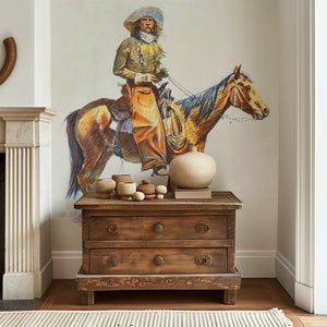 Arizona Cowboy Western Wall Art Mural Cowboy on horseback.