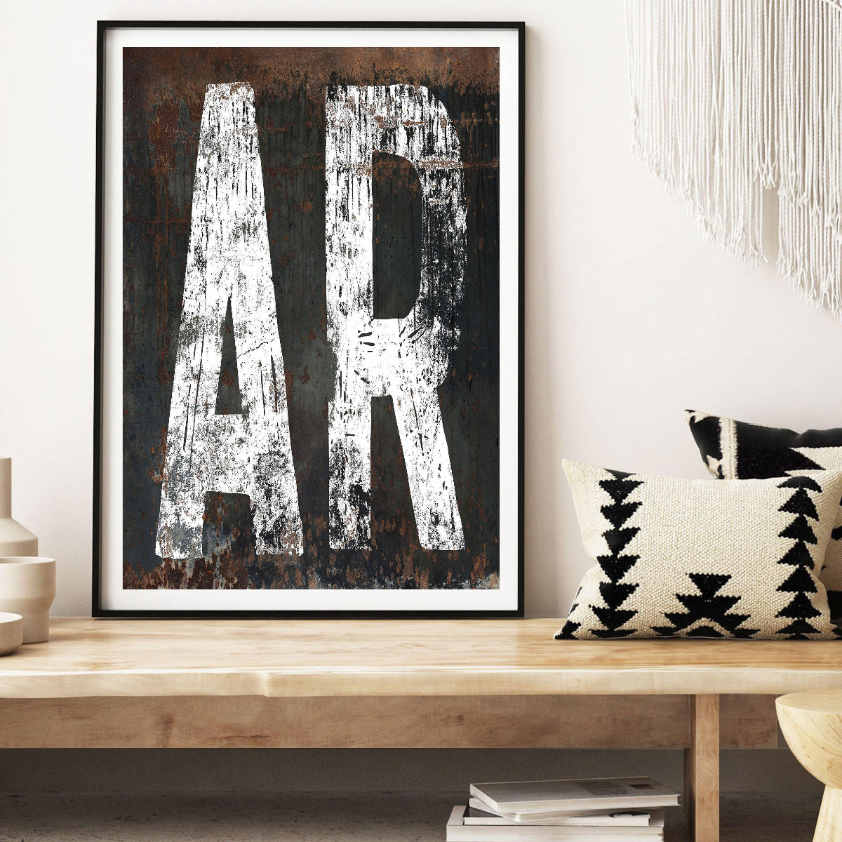 Vintage Arkansas State Poster Print - Retro Industrial and Farmhouse Aesthetics