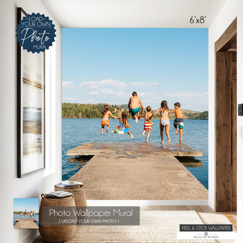 Design your own custom wallpaper for walls with photos