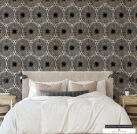 Modern Tribal Circle Peel & Stick Wallpaper - Textured & Removable