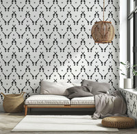 Contemporary Black & White Peel & Stick Wallpaper for Funky Western Rooms