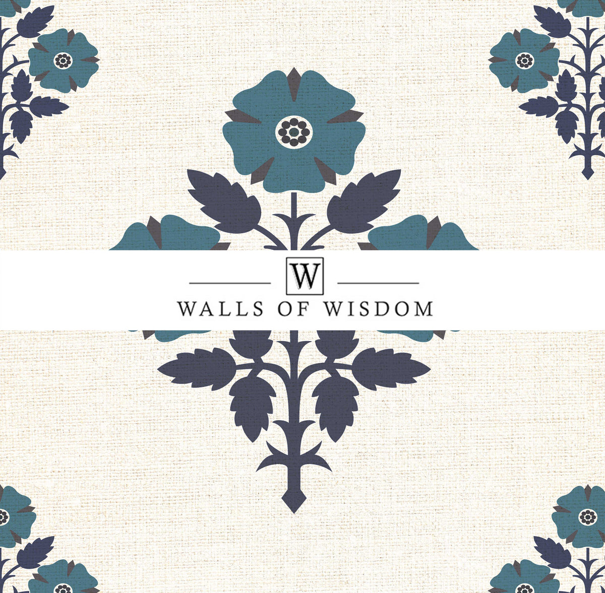 Installation process of the Retro Western Floral Wallpaper, illustrating ease of application
