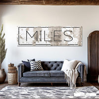 Cottage Style Wall Art Last Name Custom Sign