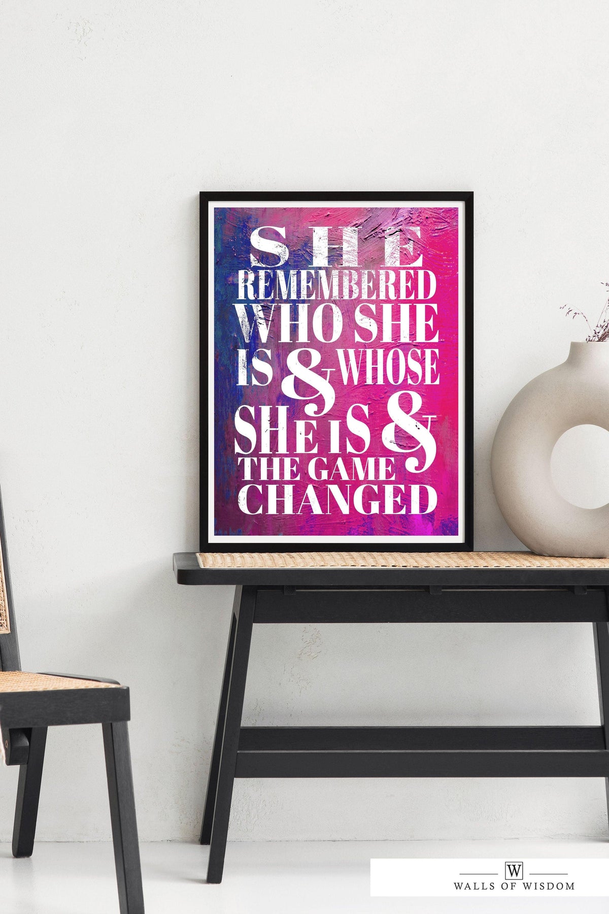 She Remembered Who She Was And the Game Changed - Christian Inspirational Poster Print