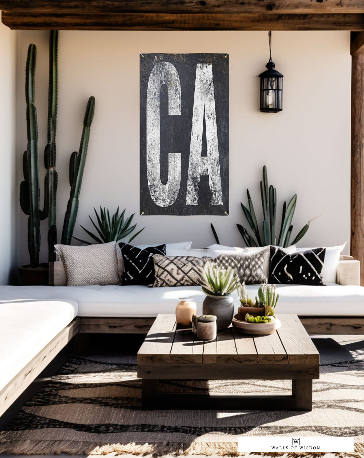 California Home State Outdoor Sign Vinyl Banner - West Coast Backyard Bar Decor