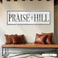Praise Hill Canvas – Vintage Western Cottage Christian Wall Art
