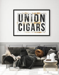 Cigar Bar & Lounge Sign for a Speakeasy Decor or Smoking Room Poster Print