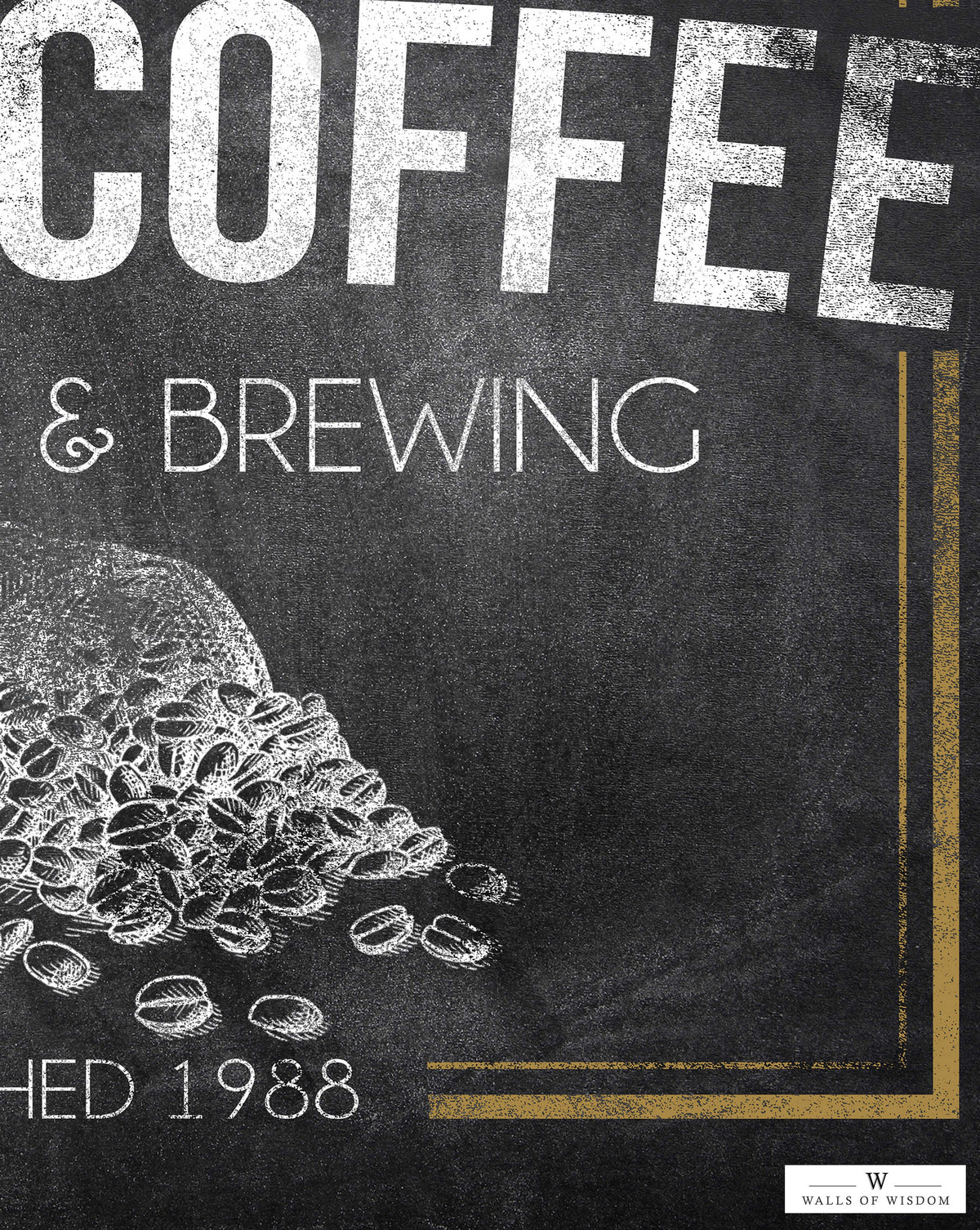 Brewing Co Coffee Bar Sign Canvas Kitchen Decor Vintage Wall Art Rustic Coffee Roasting