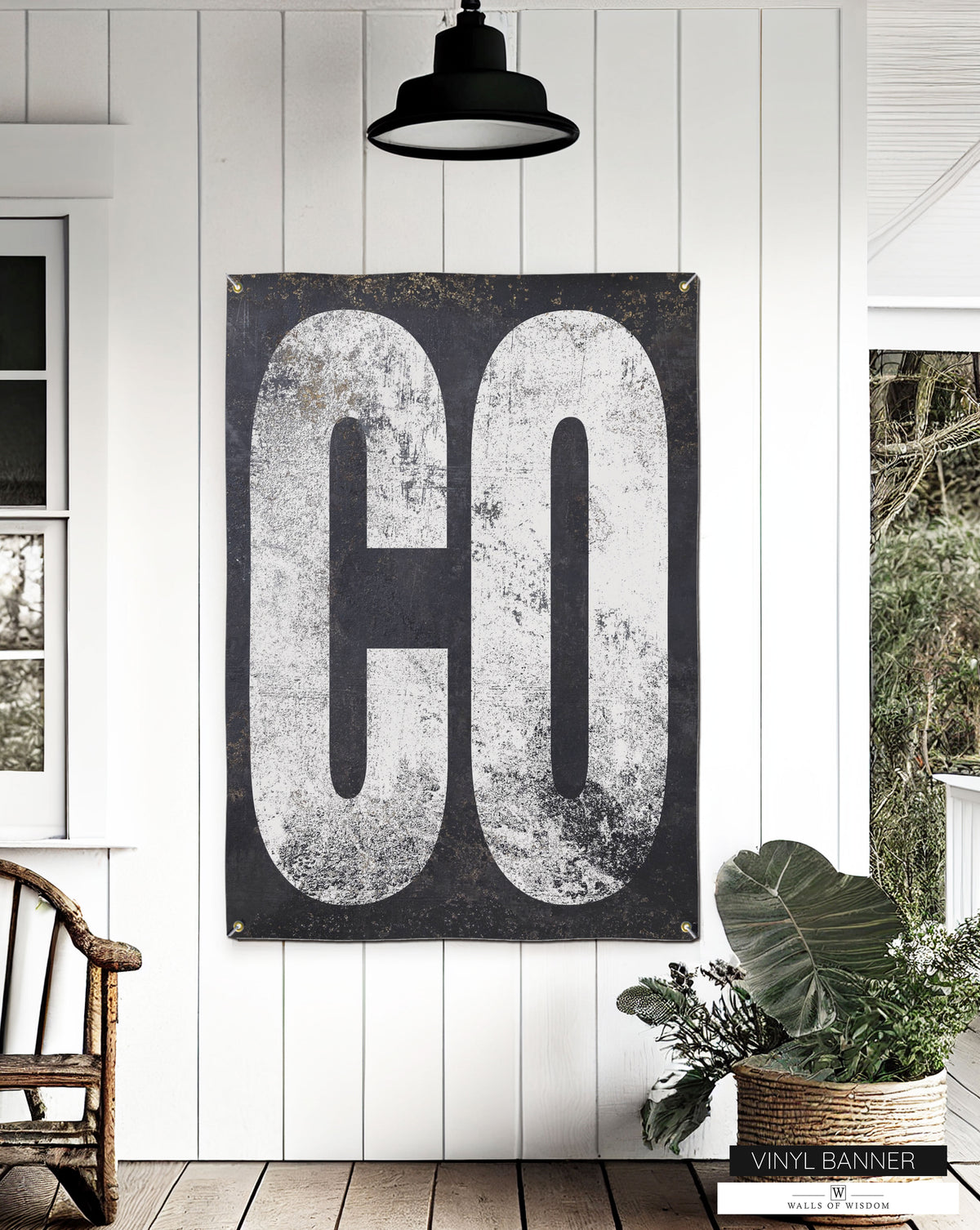 Colorado Alpine Elegance: Durable Outdoor Art Vinyl Banner for Home