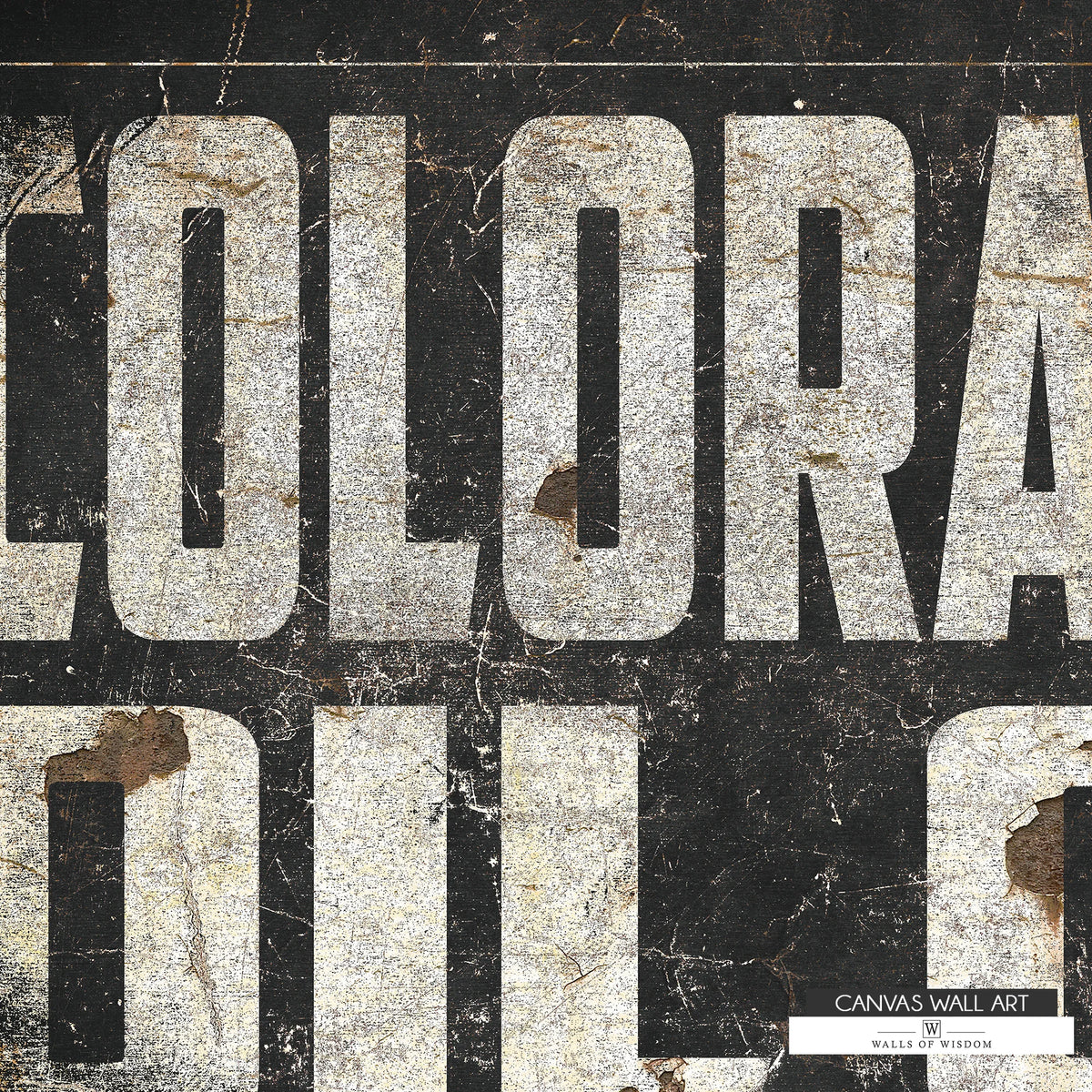 Rustic oil company Colorado Cowboy sign wall art with an antique look, ideal for workspaces, man caves, and home offices.