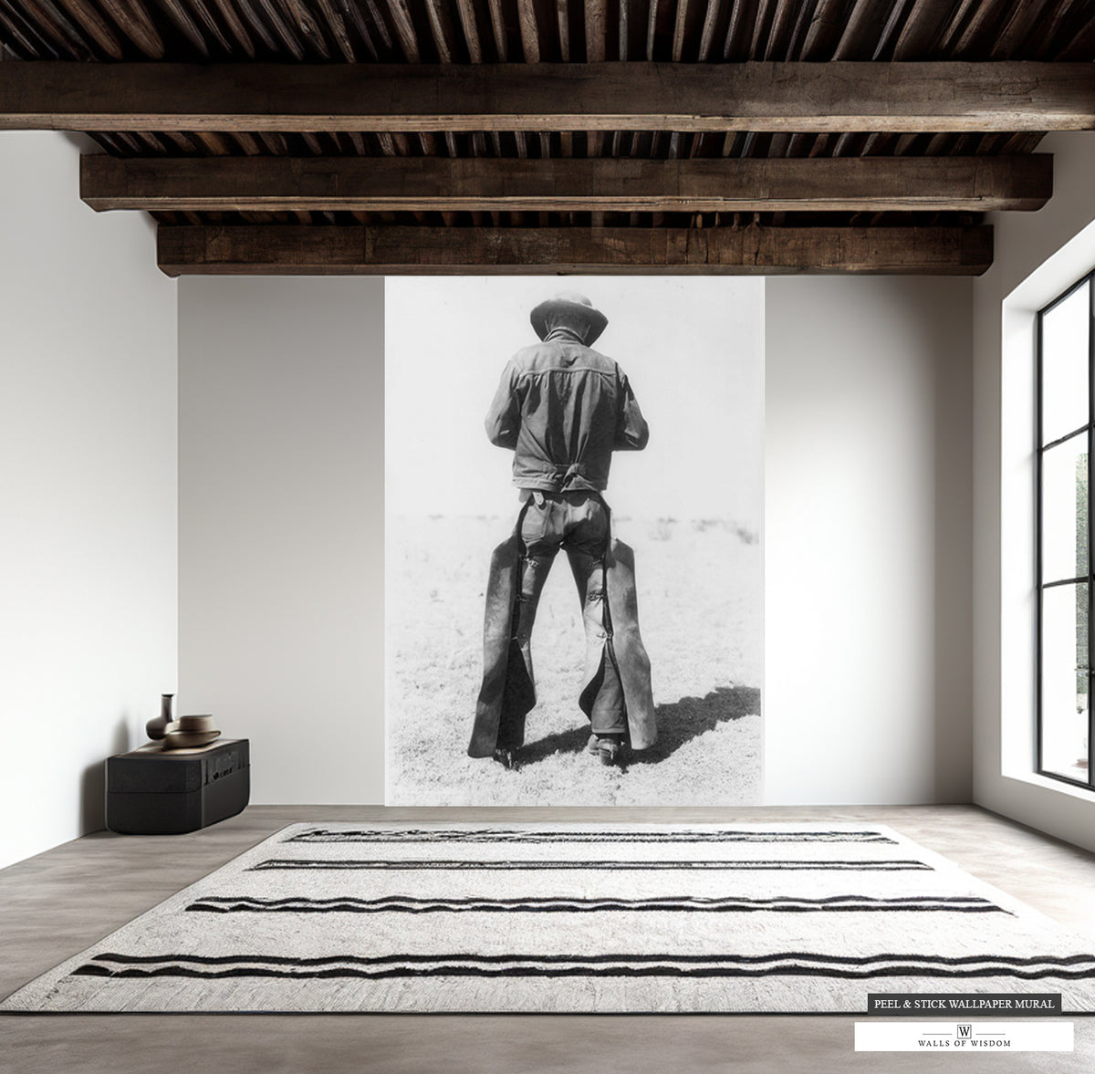 Texas Cowboy in Chaps Wallpaper Mural capturing the essence of Western heritage.