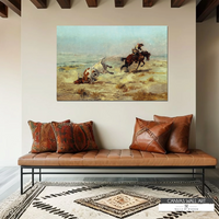 Bold Western art print for rustic ranch or cabin decor