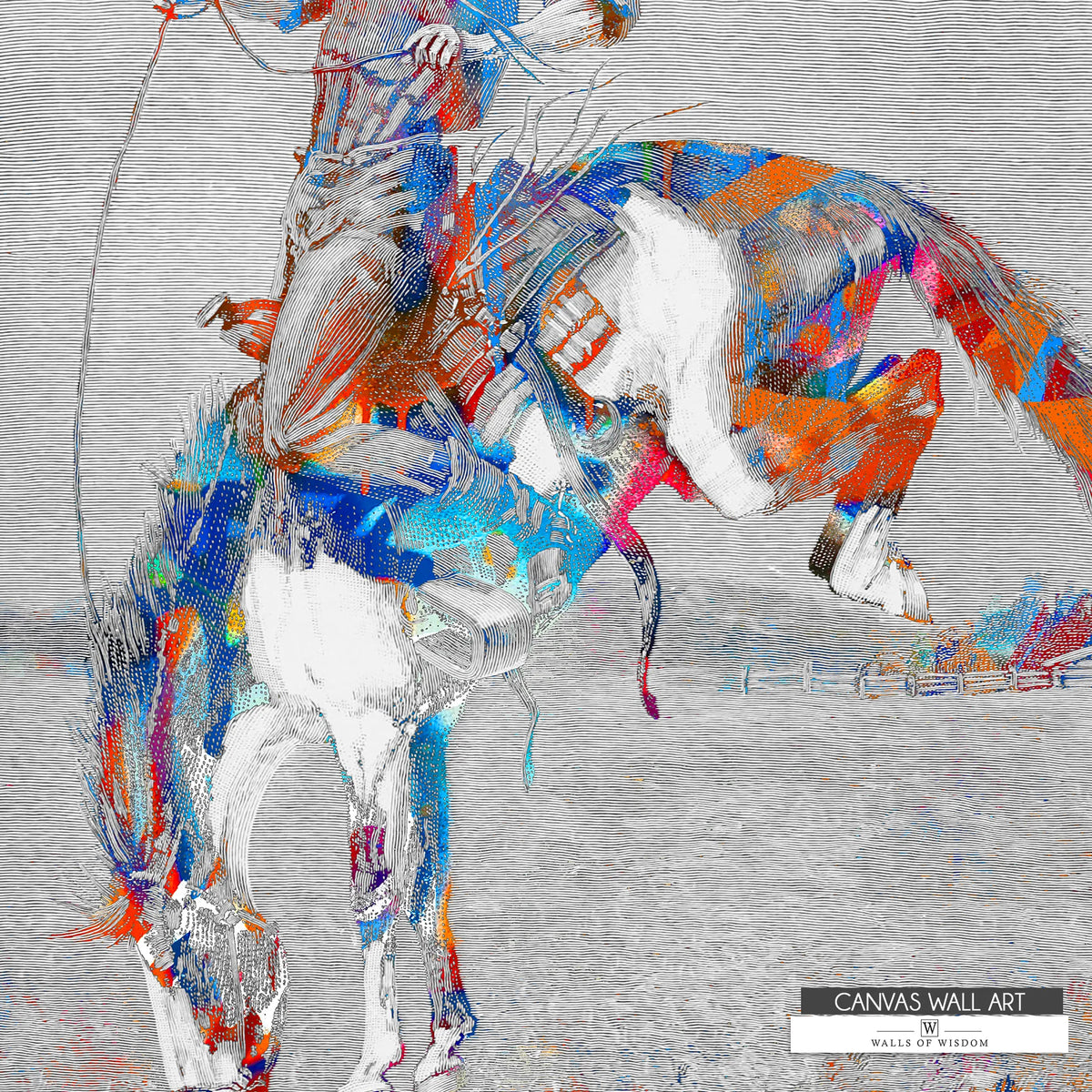 Contemporary Wild West artwork for rustic and modern interiors