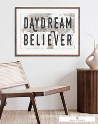 Daydream Believer Chippy Poster Print - Music Quote Wall Art