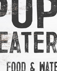 Pups Eatery Dog Room Food Sign Canvas Wall Art - Pet Room Decor