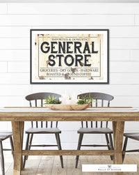 Vintage General Store Poster Print - Old Timey Rustic Signs