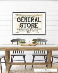 Vintage General Store Poster Print - Old Timey Rustic Signs