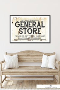 Vintage General Store Poster Print - Old Timey Rustic Signs